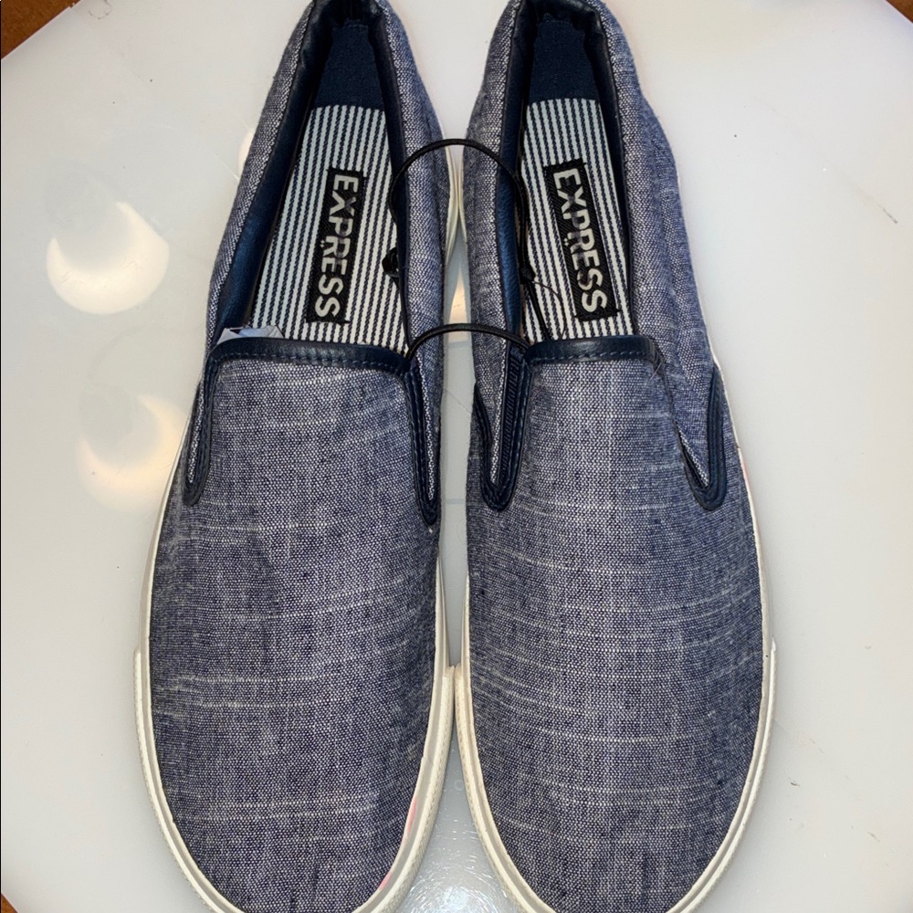 Express Men's Denim Blue Loafers